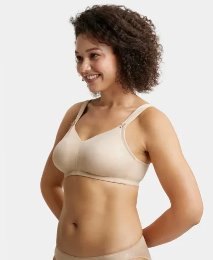 Super Combed Cotton Elastane Stretch Full Coverage Minimizer Bra