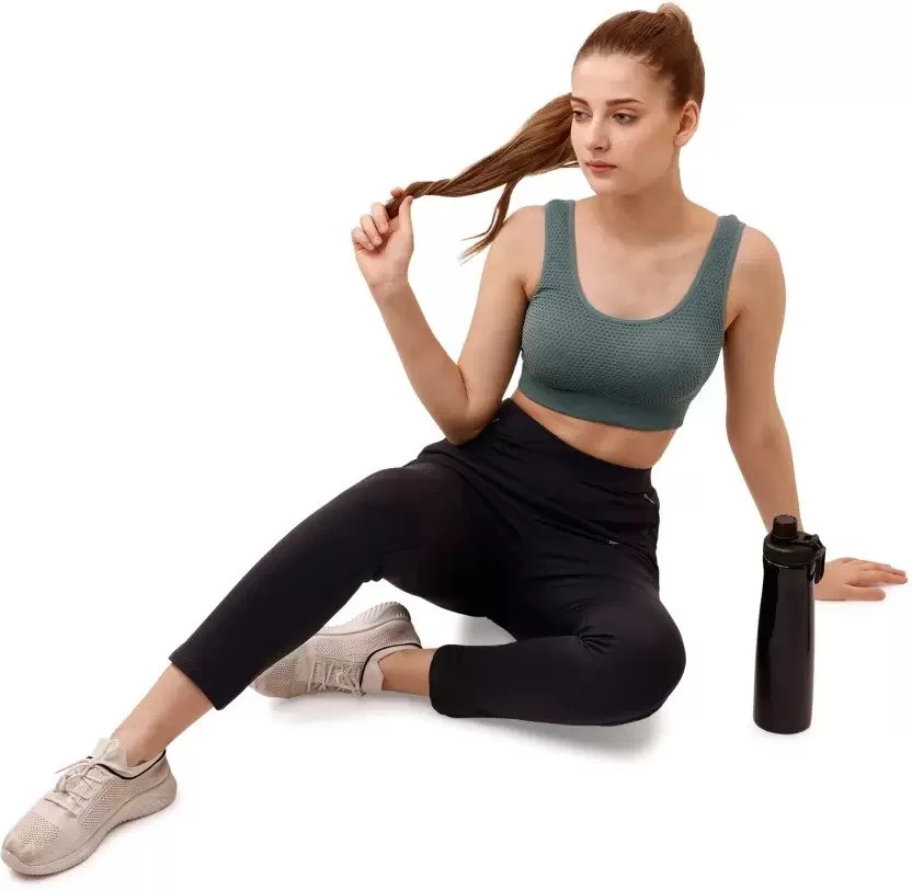 Self Textured Sports Bra - Image 2