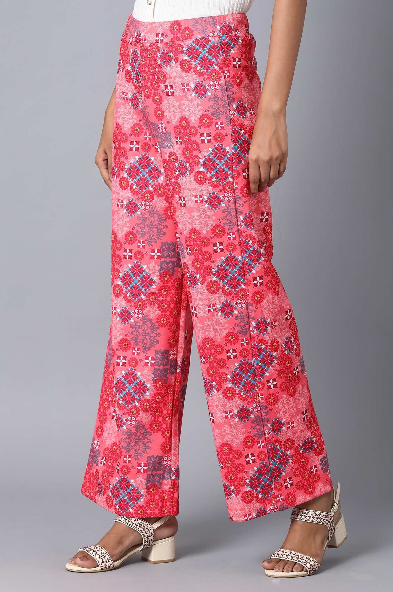 Red Loose Fit Palazzo - Image 3