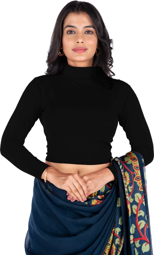 Full Sleeve Band collar Women Blouse