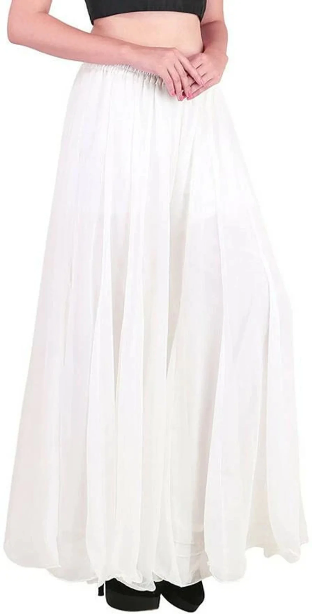 Women Flared Red Georgette Trousers - Image 5